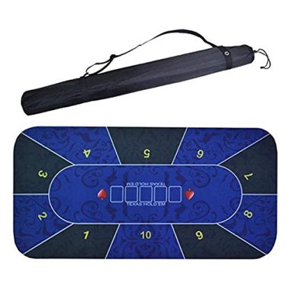 YFY 120x60cm poker table top, portable poker table mat, texas hold em poker mat with transport tube, play mat as gift - Image 6