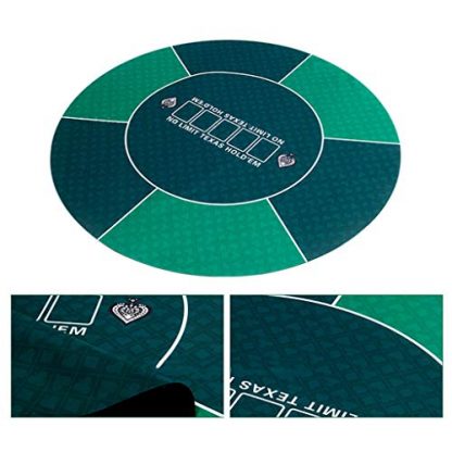 Portable Round Poker Table Mat-120cm Diameter - Smooth Tabletop Rubber Sole With Foldable Bag - Easy To Roll Up And Pack Away - Image 3