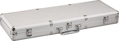Fat Cat 11.5 Gram Texas Hold 'em Clay Poker Chip Set with Aluminum Case, 500 Striped Dice Chips - Image 4