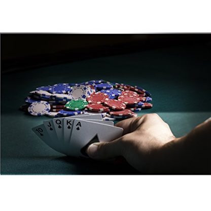 Fat Cat 11.5 Gram Texas Hold 'em Clay Poker Chip Set with Aluminum Case, 500 Striped Dice Chips - Image 7
