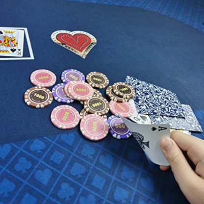 BALIKEN Poker 108X60Inch Section of Two-Tone Suited Poker Table Speed Cloth - Image 7