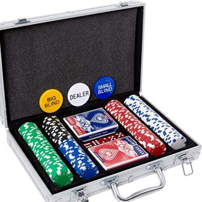 Yinlo Poker Chips Set - 200PCS / 300PCS Poker Sets with Aluminum Case, 11.5 Gram Casino Chips for Texas Holdem Blackjack Gambling