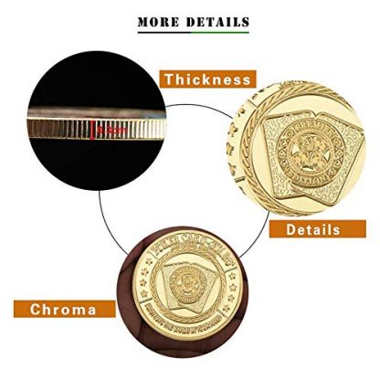 Poker Card-Guard Coin Collectibles Table Games Poker Card-Guard Golden Coin w/Plastic Case, Poker Chips Coin, A Great Coin Collecting Gifts for Husband, Father, Friends - Image 8