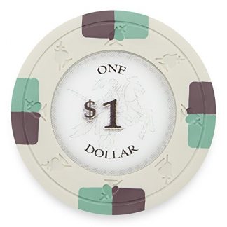 Claysmith Gaming Pack of 50 Poker Knights Poker Chips, Heavyweight 13.5-Gram Clay Composite