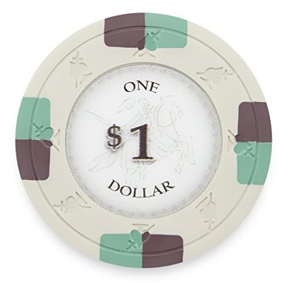 Claysmith Gaming Pack of 50 Poker Knights Poker Chips, Heavyweight 13.5-Gram Clay Composite