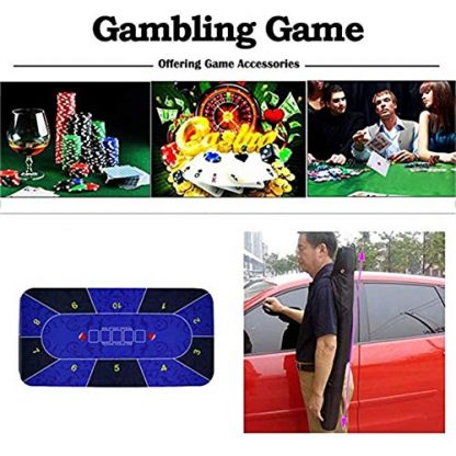 YFY 120x60cm poker table top, portable poker table mat, texas hold em poker mat with transport tube, play mat as gift - Image 8