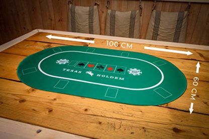 KrockaZone XXL Premium Poker Mat 1000 x 600 mm + Carry Bag - Professional Poker Underlay for Poker Table Topper - Deluxe Poker Mat, Table Mat, Poker Cloth - Image 7