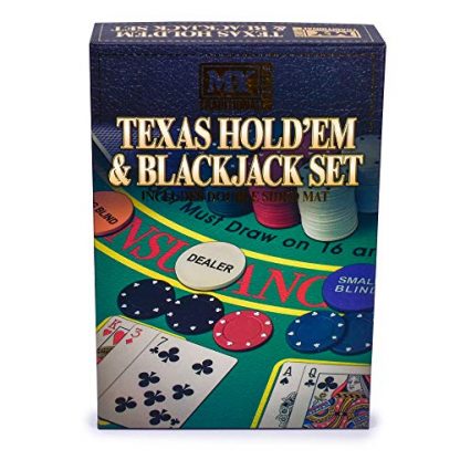 M.Y Texas Hold'em Poker & Blackjack Set - Includes Poker Chips, Deck of Cards and Mat - Image 7