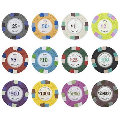 Claysmith Gaming Pack of 50 Poker Knights Poker Chips, Heavyweight 13.5-Gram Clay Composite - Image 6