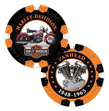 Harley-Davidson Limited Edition Series 5 Poker Chips Pack, Black & Orange 6705