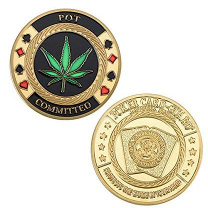Poker Card-Guard Coin Collectibles Table Games Poker Card-Guard Golden Coin w/Plastic Case, Poker Chips Coin, A Great Coin Collecting Gifts for Husband, Father, Friends - Image 5