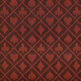 Poker Speed Cloth Burgandy - Per Metre | Deluxe Speed Cloth for DIY Poker Tables with Playing Card Suit Pattern