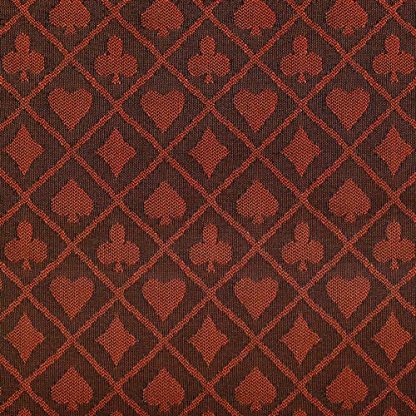 Poker Speed Cloth Burgandy - Per Metre | Deluxe Speed Cloth for DIY Poker Tables with Playing Card Suit Pattern