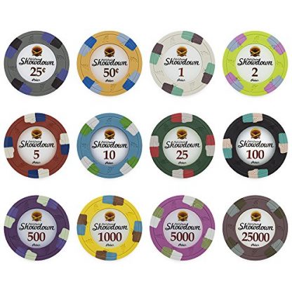 Claysmith Gaming Pack of 50 Showdown Poker Chips, Heavyweight 13.5-gram Clay Composite - Image 7
