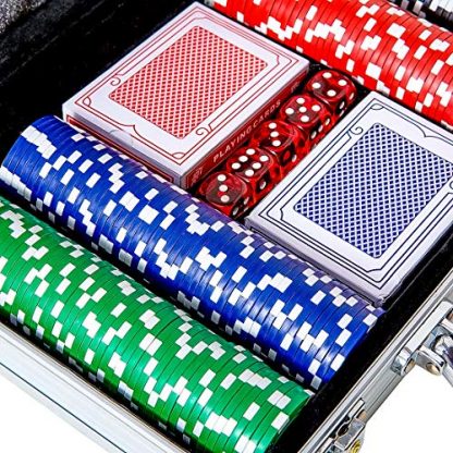 Yinlo Poker Chips Set - 200PCS / 300PCS Poker Sets with Aluminum Case, 11.5 Gram Casino Chips for Texas Holdem Blackjack Gambling - Image 4